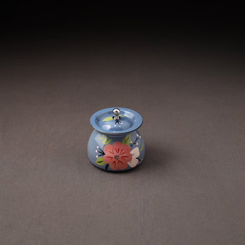 Floral Handpainted Enamelware Stainless Steel Ghee Pot 63
