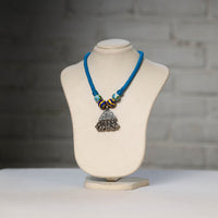 Oxidised GS Beadwork Thread Necklace 23