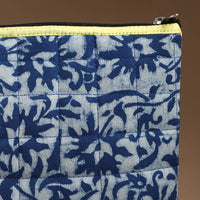 Blue - Handmade Quilted Cotton Utility Pouch 10