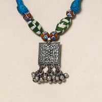 Oxidised GS Beadwork Thread Necklace 26