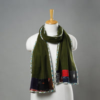 Green - Handloom Cotton Mangalagiri Stole 02