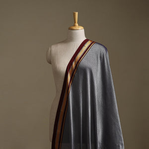Grey - Gray - Karnataka Weave Cotton Khun Fabric 10