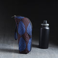Blue Handmade Cotton 1L Water Bottle Cover