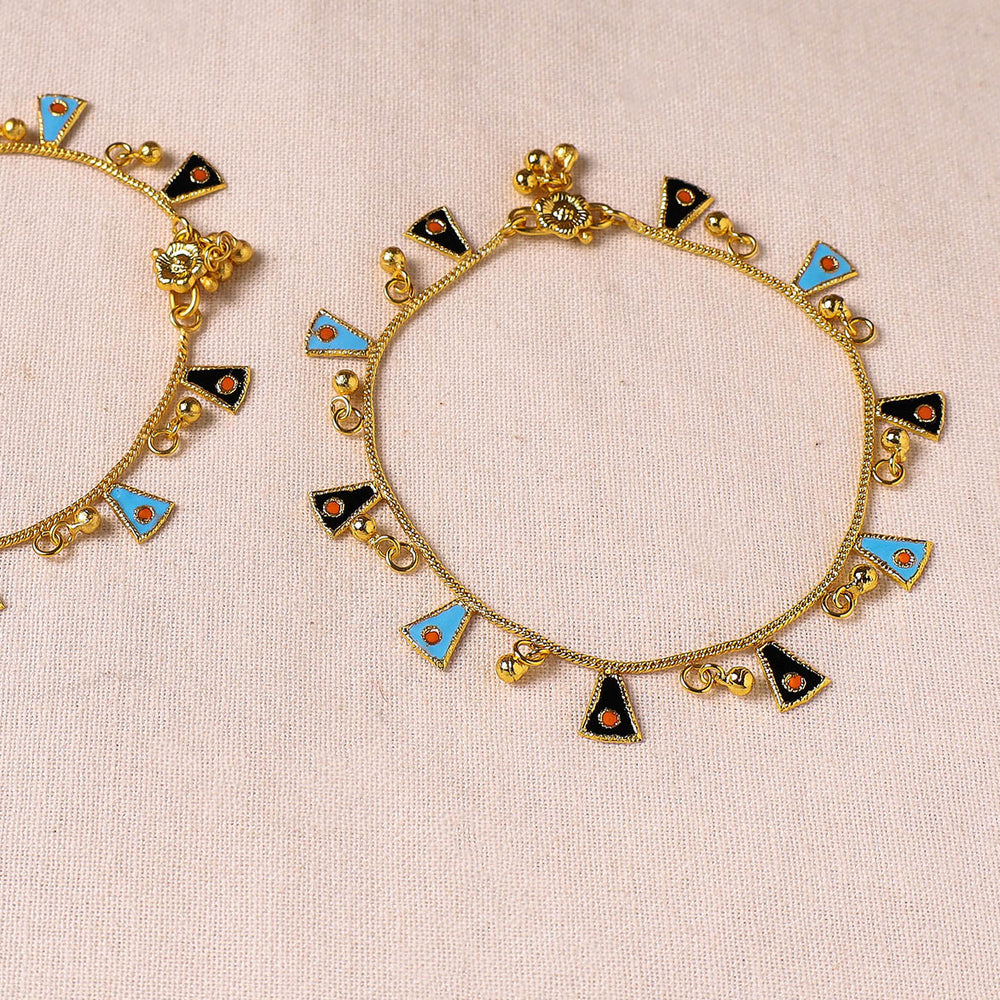 meenakari anklets