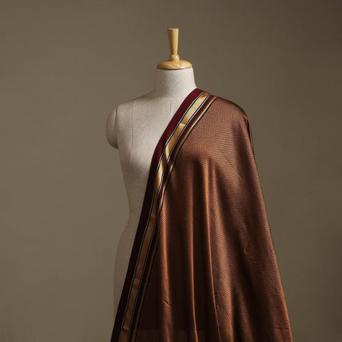 Brown - Karnataka Weave Cotton Khun Fabric 13