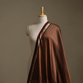 Brown - Karnataka Weave Cotton Khun Fabric 13