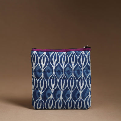 Blue - Handmade Quilted Cotton Utility Pouch 12