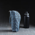 Blue Handmade Cotton 1L Water Bottle Cover