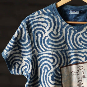 Bindaas art printed cotton unisex round neck t-shirt 37