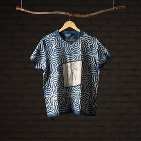 Bindaas art printed cotton unisex round neck t-shirt 37