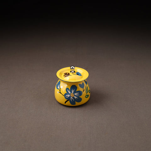 Floral Handpainted Enamelware Stainless Steel Ghee Pot 66
