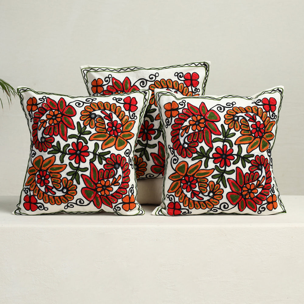 Aari Embroidery Cushion Cover