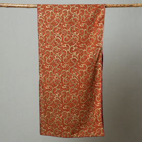 Brown Kalamkari Block Printed Cotton Stole