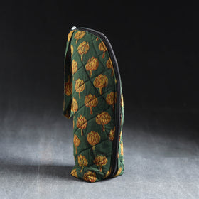 Green Handmade Cotton 1L Water Bottle Cover