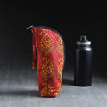 Red Handmade Cotton 1L Water Bottle Cover