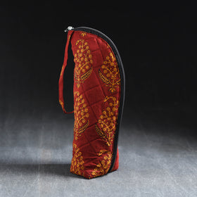 Red Handmade Cotton 1L Water Bottle Cover