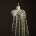 Gray - Bagru Dabu Hand Block Print Natural Dyed Cotton Fabric 01