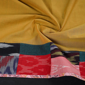 Yellow - handloom cotton mangalagiri stole 06 - handcrafted