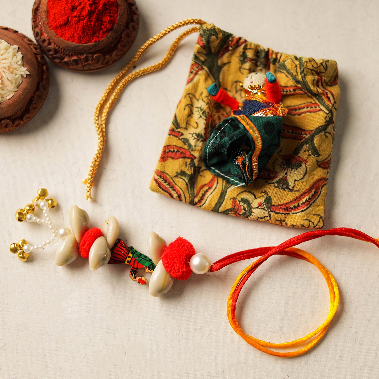 Buy Handmade Beadwork Lumba Rakhi 10 Online at iTokri.com