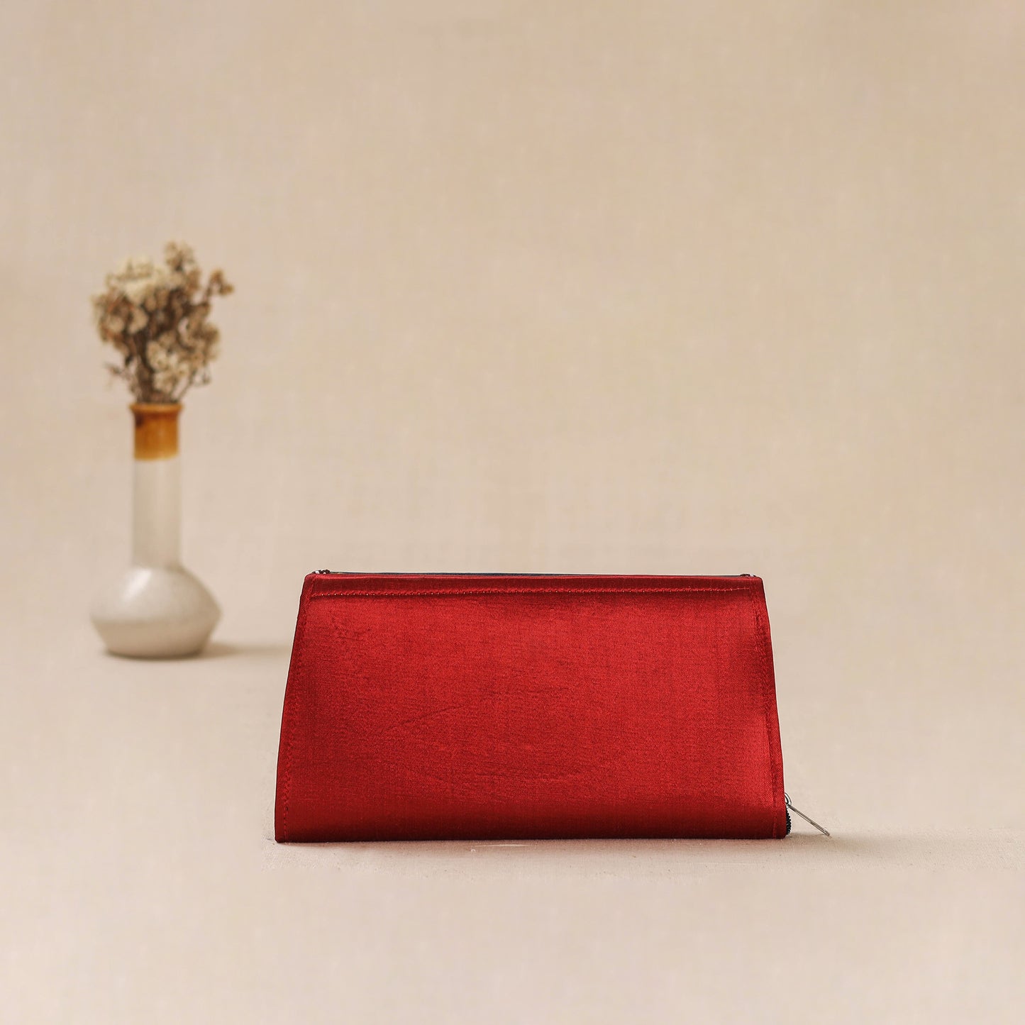 Traditional Kutch Mashru Silk Leather Flap Clutch / Wallet 15