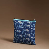 Blue - Handmade Quilted Cotton Utility Pouch 16