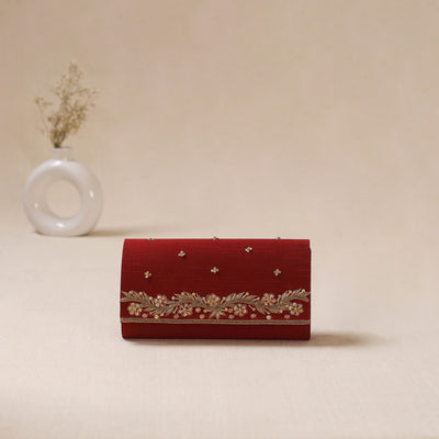 Zardozi Hand Embroidered Clutch 14