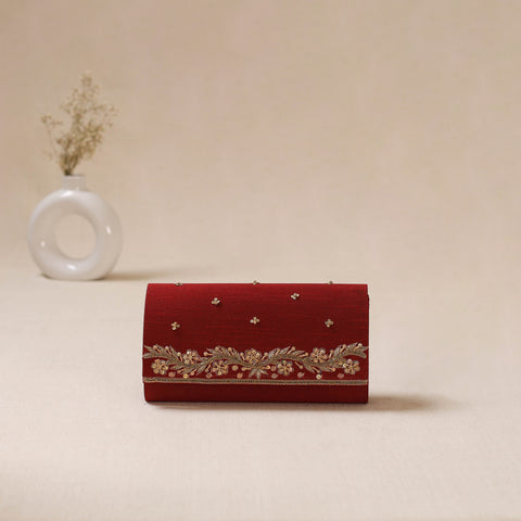 Zardozi Hand Embroidered Clutch 14