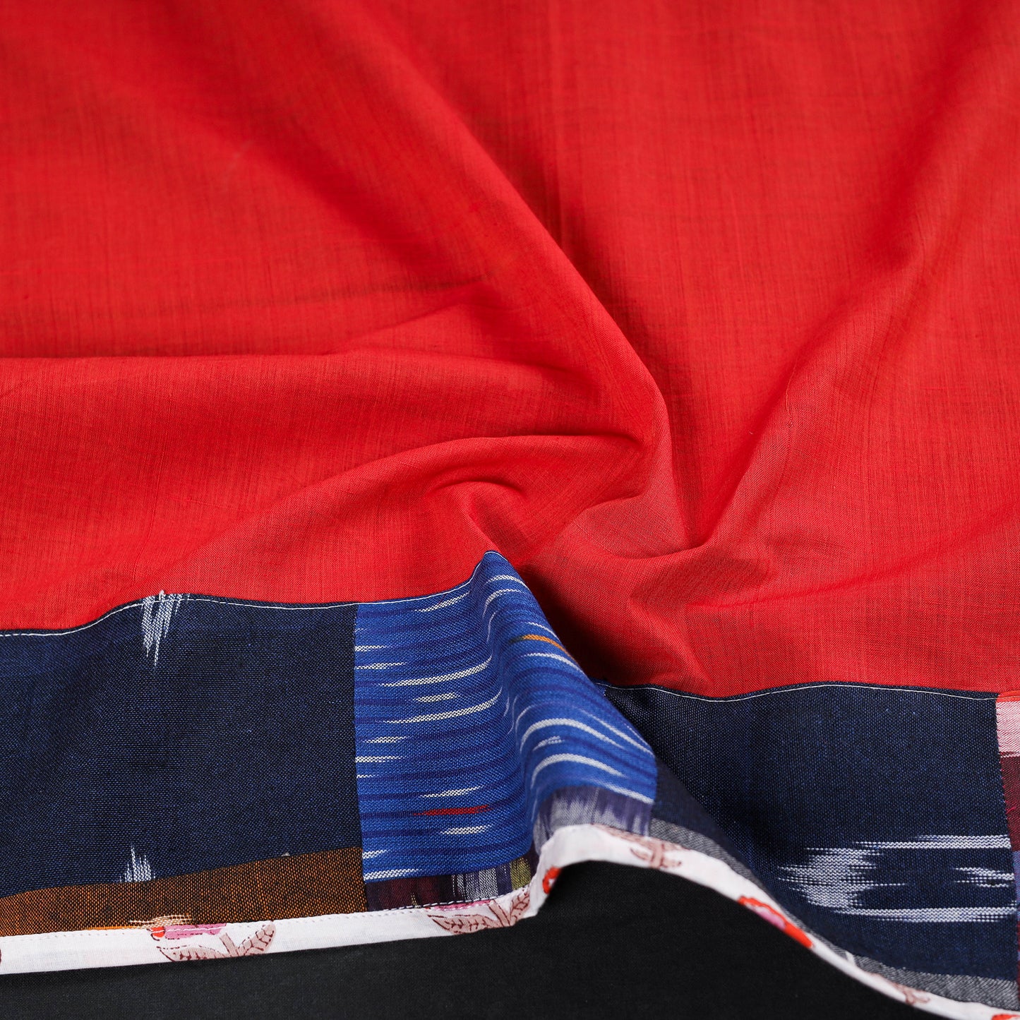 Red - Handloom Cotton Mangalagiri Stole 03