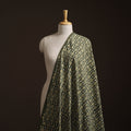 Grey - Gray - Bagru Dabu Hand Block Print Natural Dyed Cotton Fabric 02