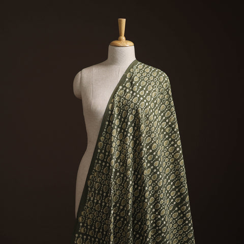 Grey - Gray - Bagru Dabu Hand Block Print Natural Dyed Cotton Fabric 02