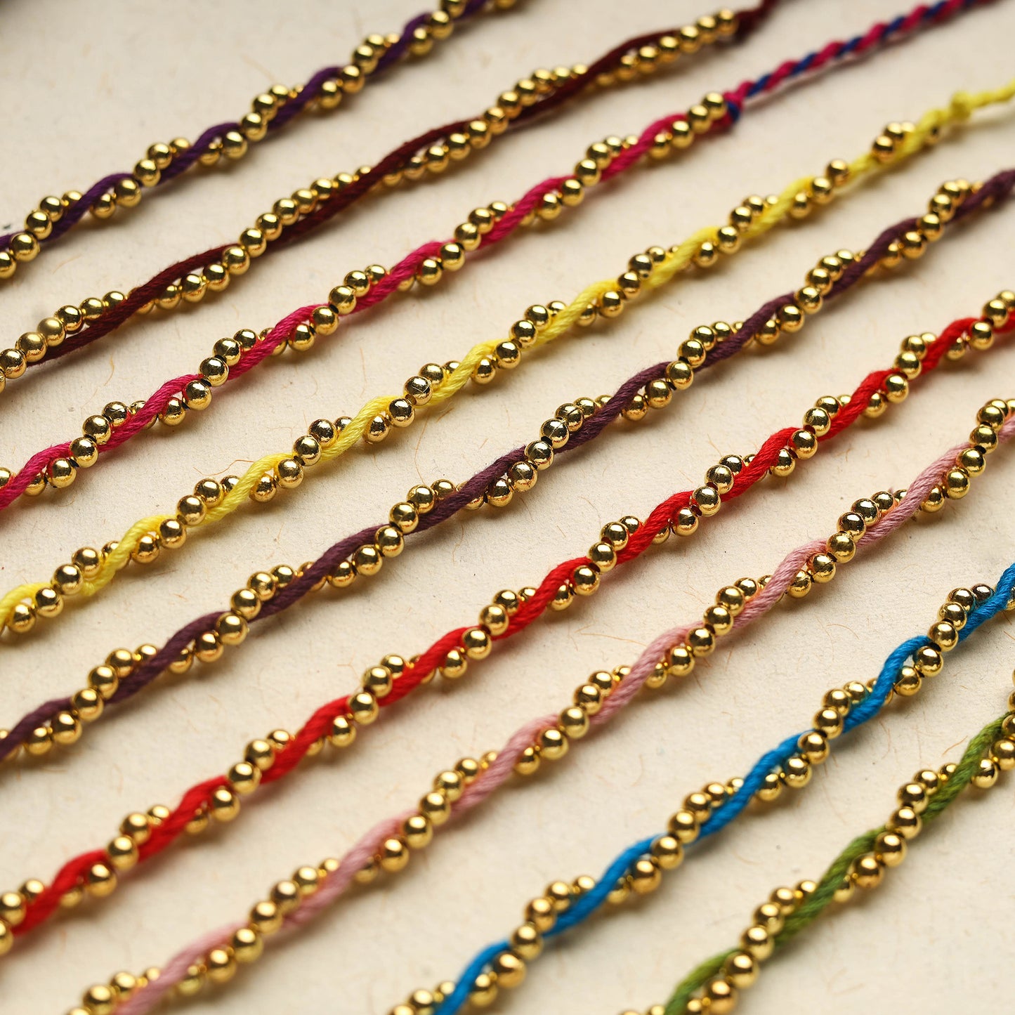 Handmade Bead Work Rakhi (Assorted Set of 10)