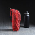 Red Handmade Cotton 1L Water Bottle Cover
