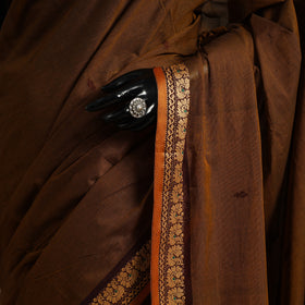 Brown Kandangi Chettinad Cotton Saree with Border