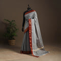 Grey - kandangi chettinad cotton saree with border 110