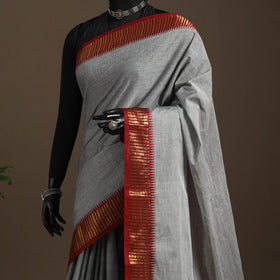 Grey - kandangi chettinad cotton saree with border 110