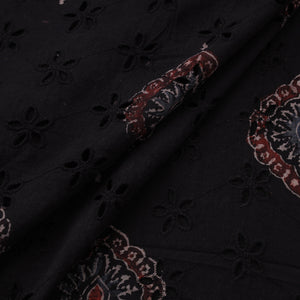 Natural Dyed Ajrakh Hand Block Print Cotton Hakoba Fabric 103