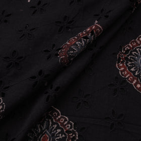 Natural Dyed Ajrakh Hand Block Print Cotton Hakoba Fabric 103