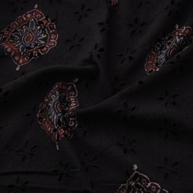 Natural Dyed Ajrakh Hand Block Print Cotton Hakoba Fabric 103