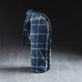 Blue Handmade Cotton 1L Water Bottle Cover