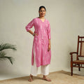 Cotton Straight Pochampally Ikat Kurta for women
