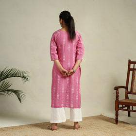 Cotton Straight Pochampally Ikat Kurta for women