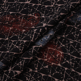 Natural Dyed Ajrakh Hand Block Print Cotton Hakoba Fabric 104