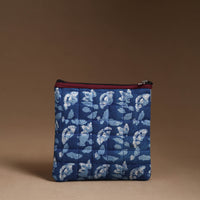 Blue - Handmade Quilted Cotton Utility Pouch 21