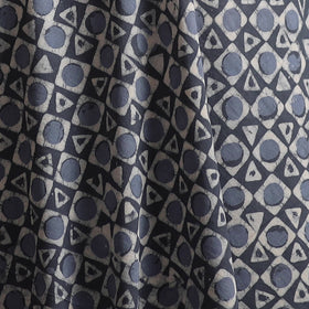 Blue - Bagru Dabu Hand Block Print Natural Dyed Cotton Fabric 04