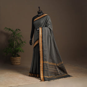 Grey - kandangi chettinad cotton saree with border 111