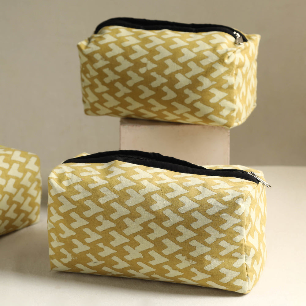 Multipurpose Handmade Cotton Toiletry Bags (Set of 3) 01