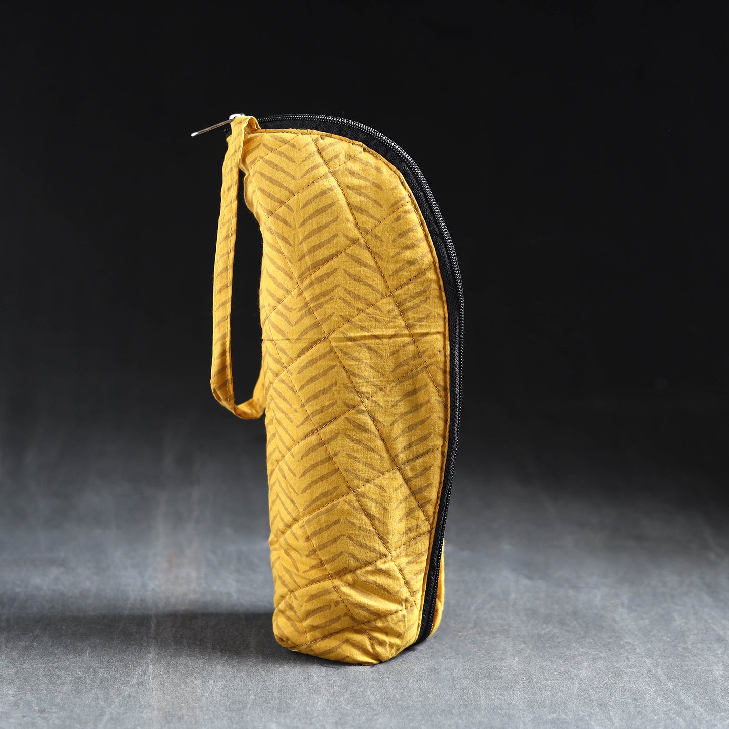 Yellow Handmade Cotton 1L Water Bottle Cover