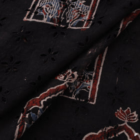 Natural Dyed Ajrakh Hand Block Print Cotton Hakoba Fabric 105