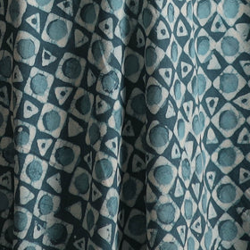 Blue - Bagru Dabu Hand Block Print Natural Dyed Cotton Fabric 05