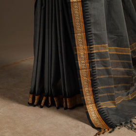 Grey - kandangi chettinad cotton saree with border 111